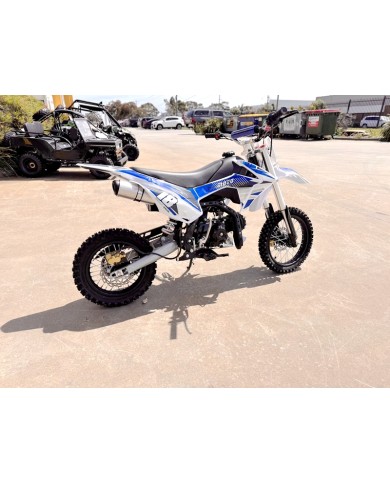 110cc Dirt Bike Trail Pit Bike Motor Electric Start Semi Auto Junior Bike Kid Blue