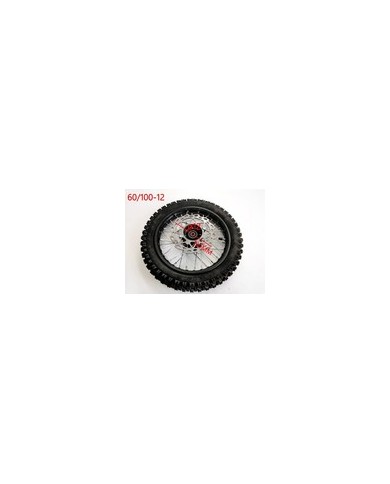 60/100-12 FRONT WHEEL KNOBBY TYRE +TUBE WITH DISC 12 INCH 12mm hole DIRT BIKE TRAIL BIKE