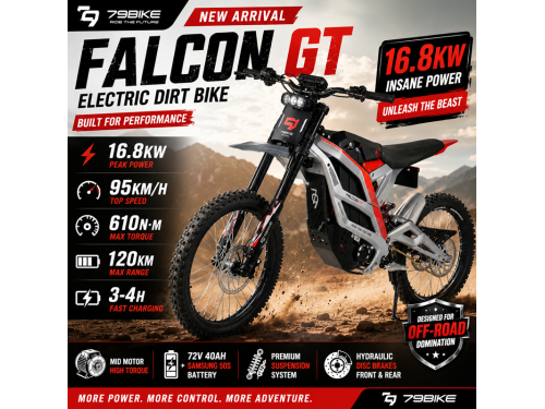 79BIKE FALCON GT Electric Dirt Bike 16.8KW 72V 40Ah 95km/h Surron Alternative
