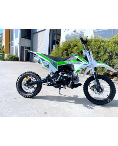 110cc Dirt Bike Trail Pit Bike Motor Electric Start Semi Auto Junior Bike Kid Green