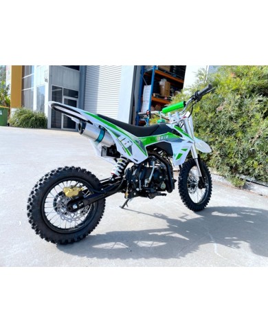110cc Dirt Bike Trail Pit Bike Motor Electric Start Semi Auto Junior Bike Kid Green