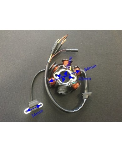 6 Coil Pole Magneto Flywheel Stator 110cc 125cc PIT Quad Dirt Bike ATV Buggy